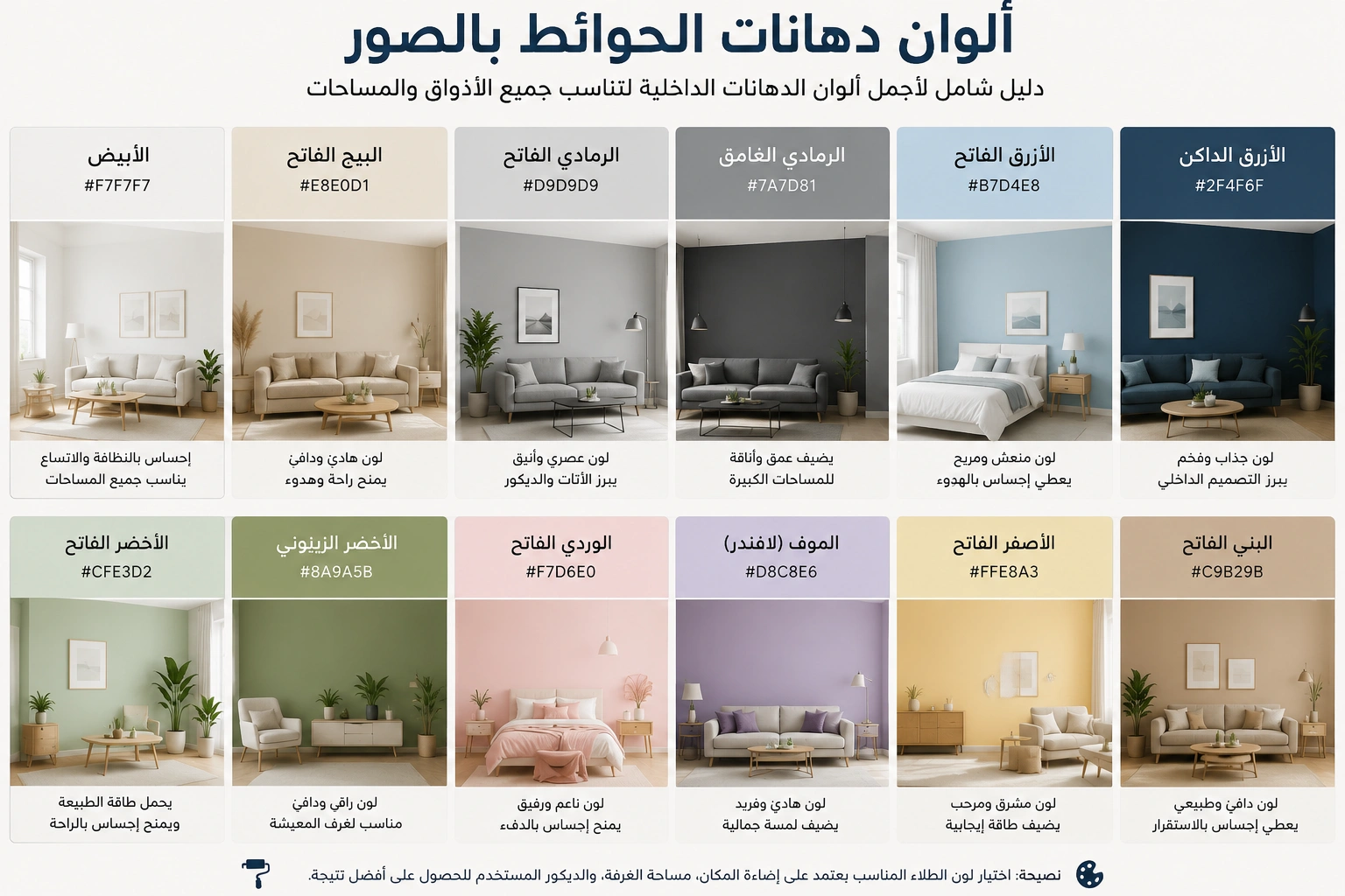 الوان دهانات الحوائط بالصور